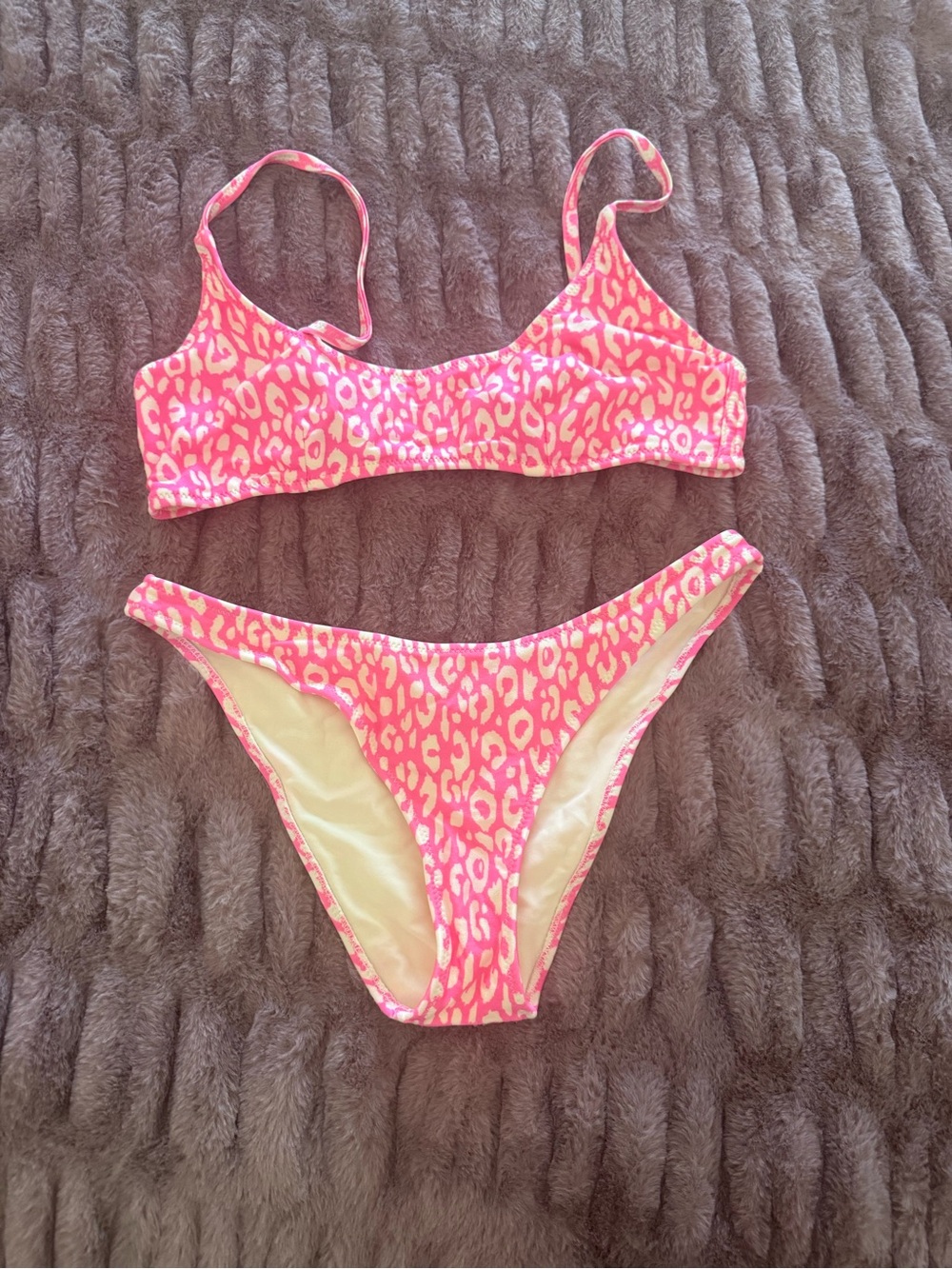 triangl swimwear Pink Leopard Print Two-Piece Bikini